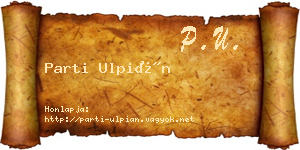 Parti Ulpián névjegykártya